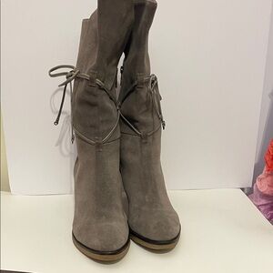Johnston & Murphy Grey suede mid calf  boots